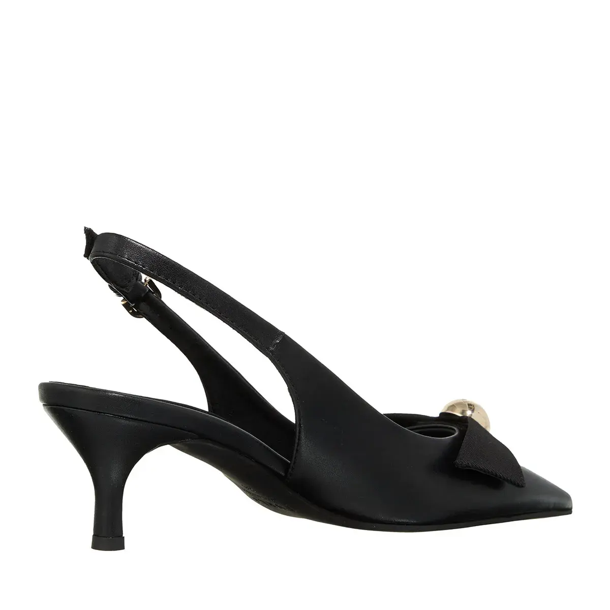 Elegante schwarze Slingback-Pumps mit Spitze