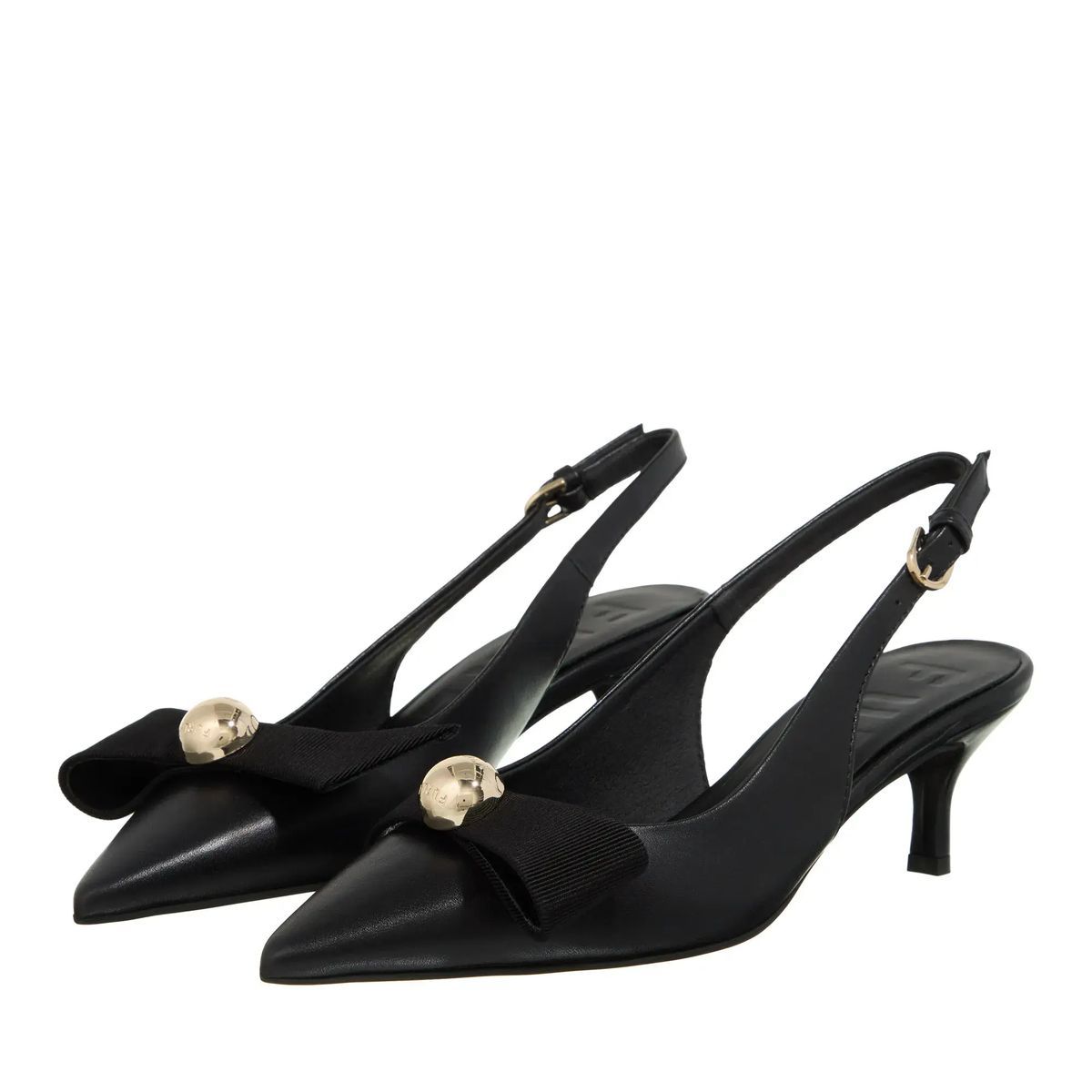Elegante schwarze Slingback-Pumps mit Spitze