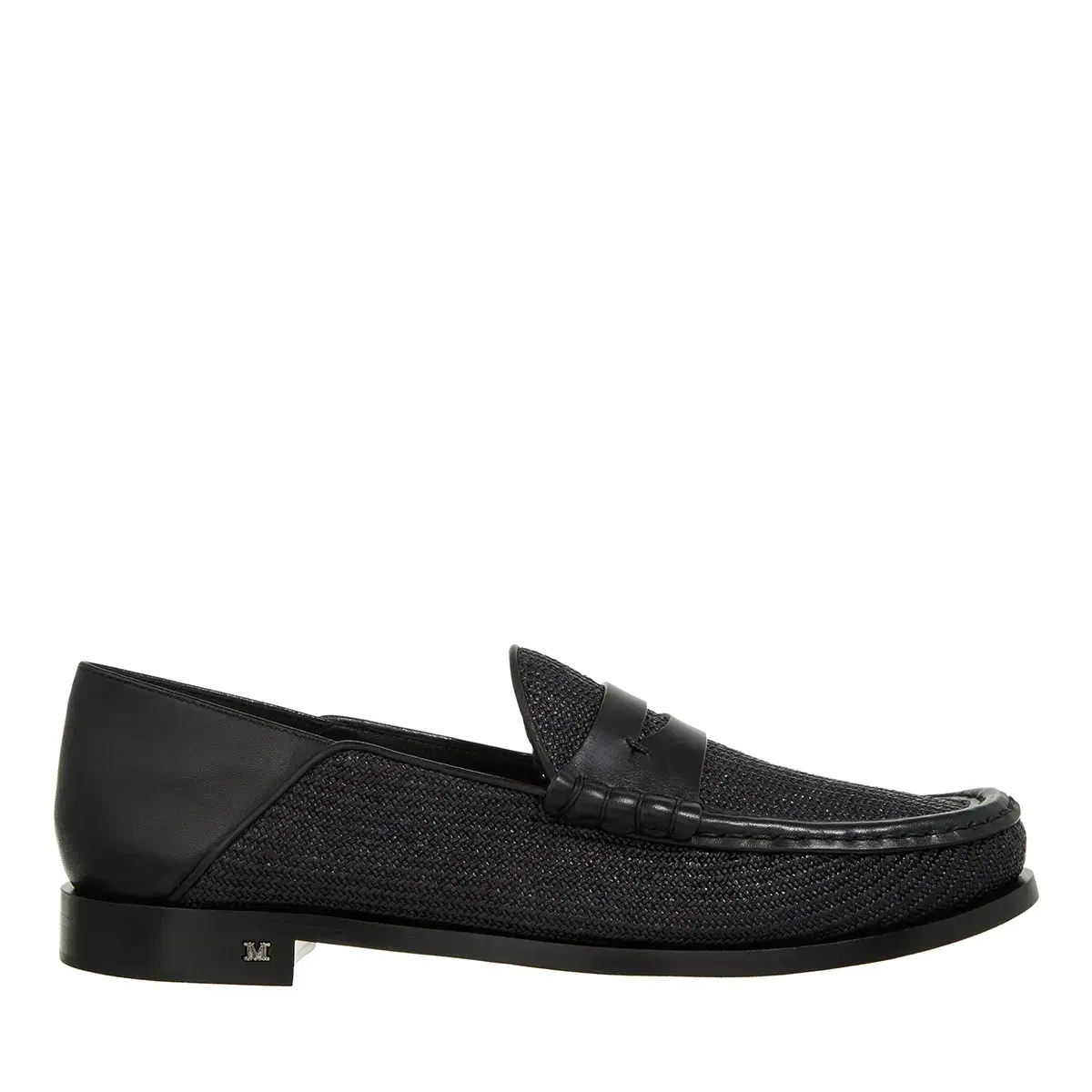 Penny Loafer aus gewebtem Bast