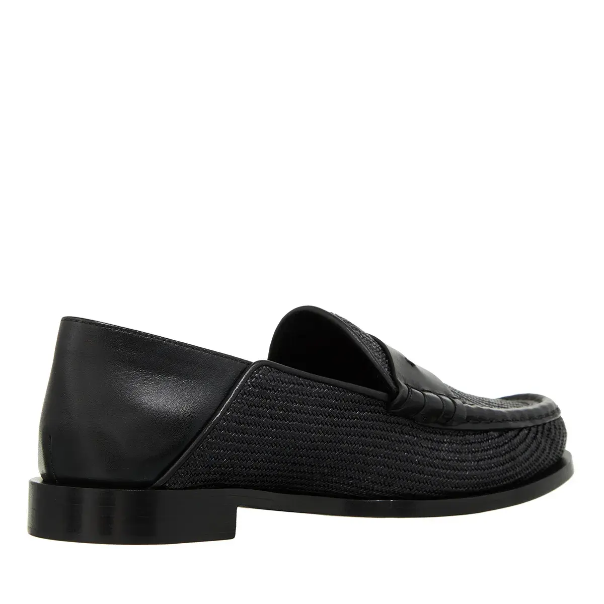 Penny Loafer aus gewebtem Bast
