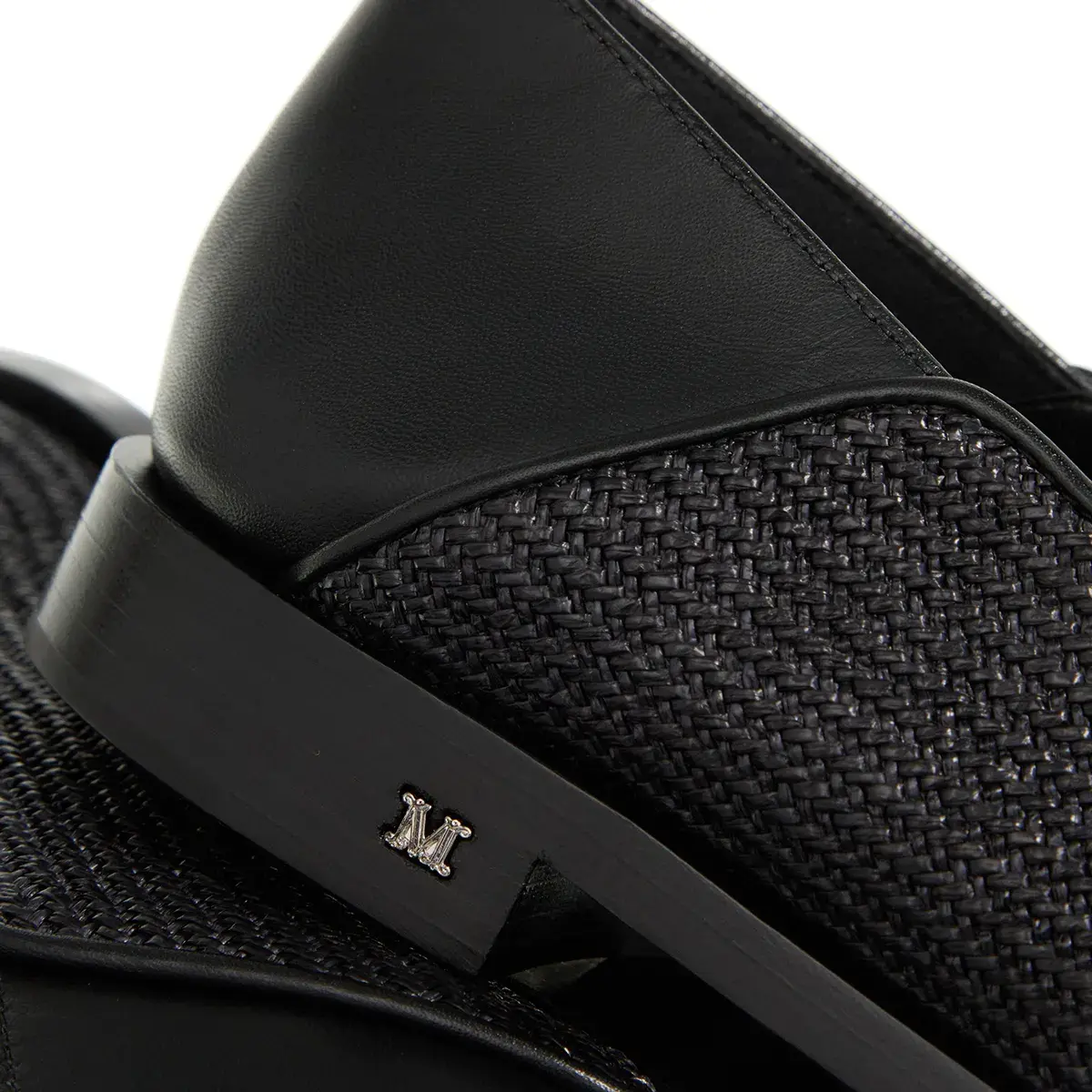 Penny Loafer aus gewebtem Bast