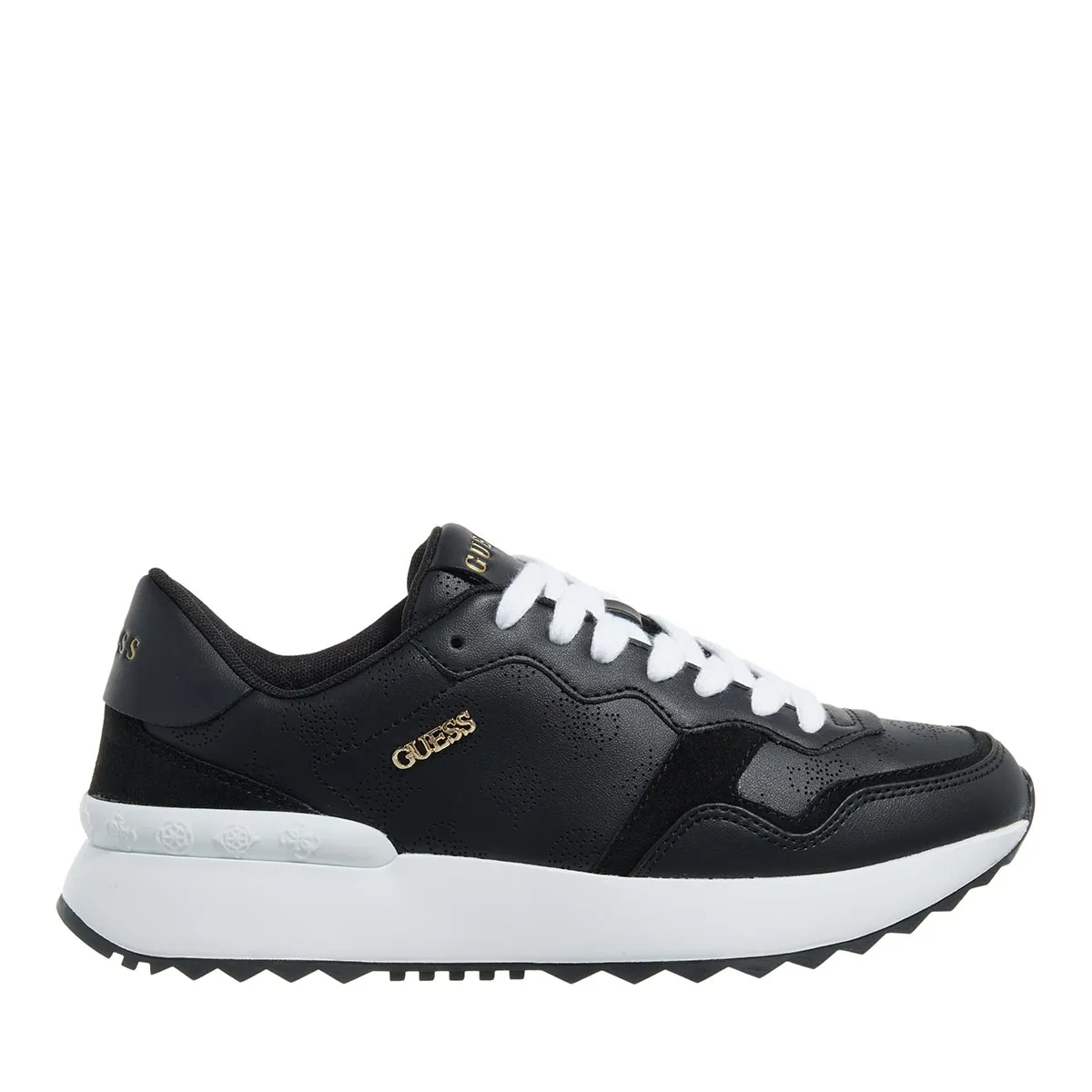Sportliche schwarze Retro-Sneakers