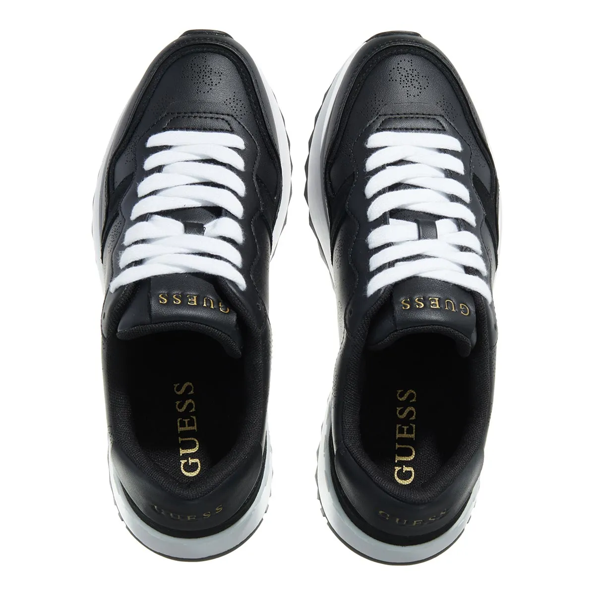 Sportliche schwarze Retro-Sneakers