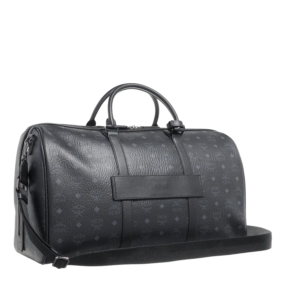 Große schwarze Weekender Reisetasche aus Leder