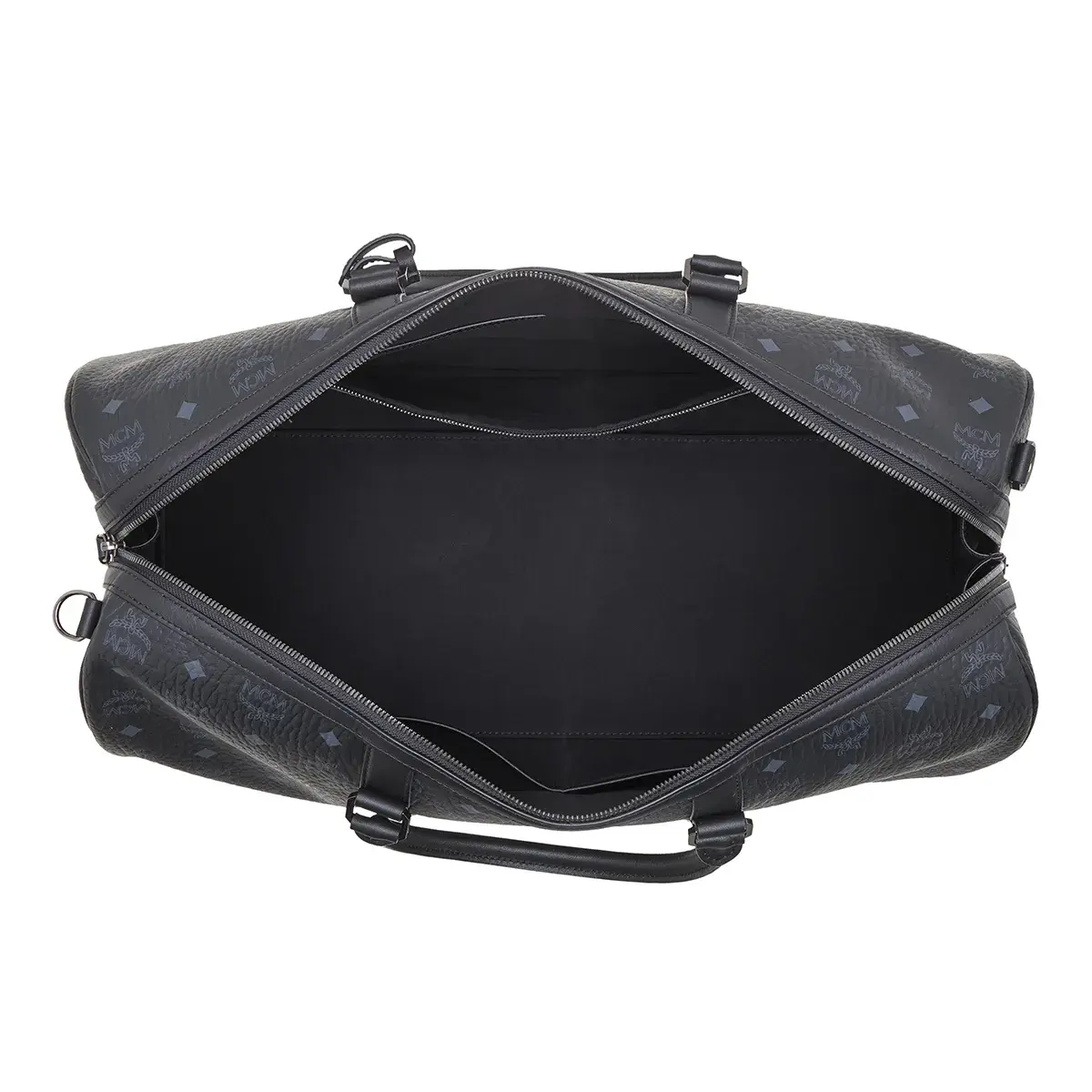 Große schwarze Weekender Reisetasche aus Leder