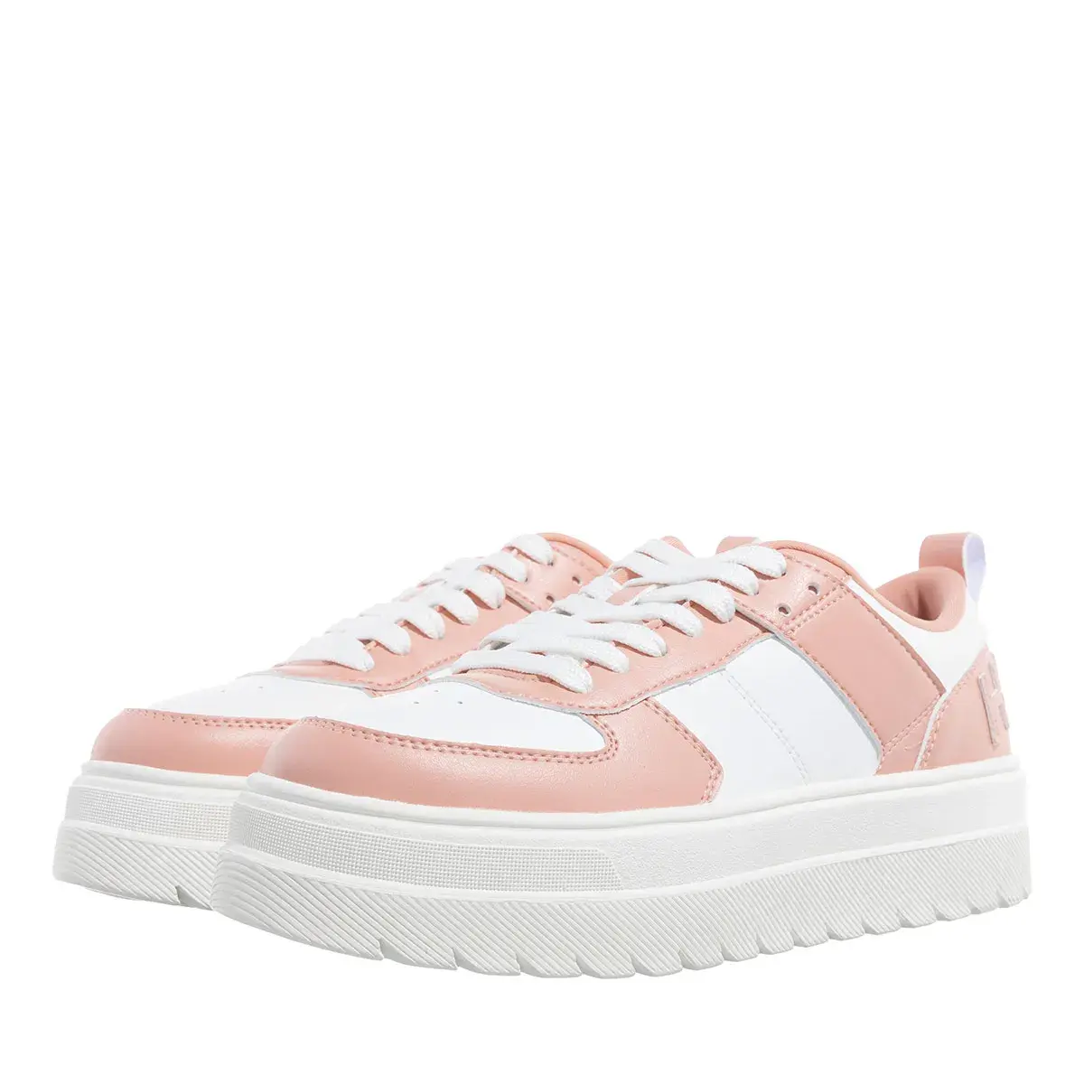 Zweifarbige Plateau-Sneakers