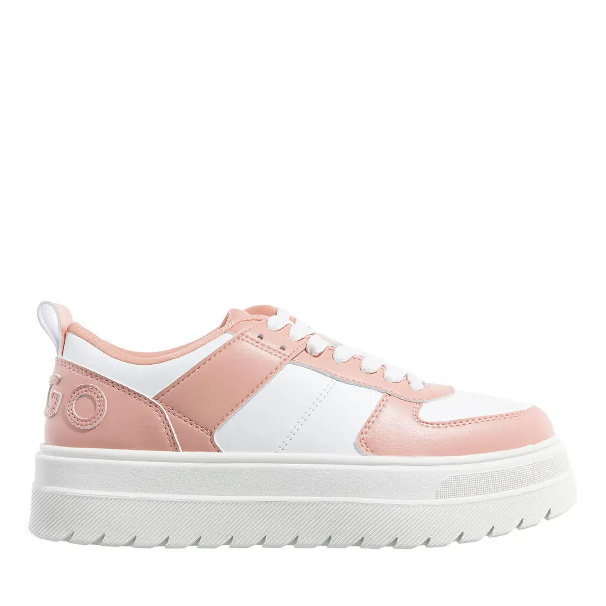 Zweifarbige Plateau-Sneakers