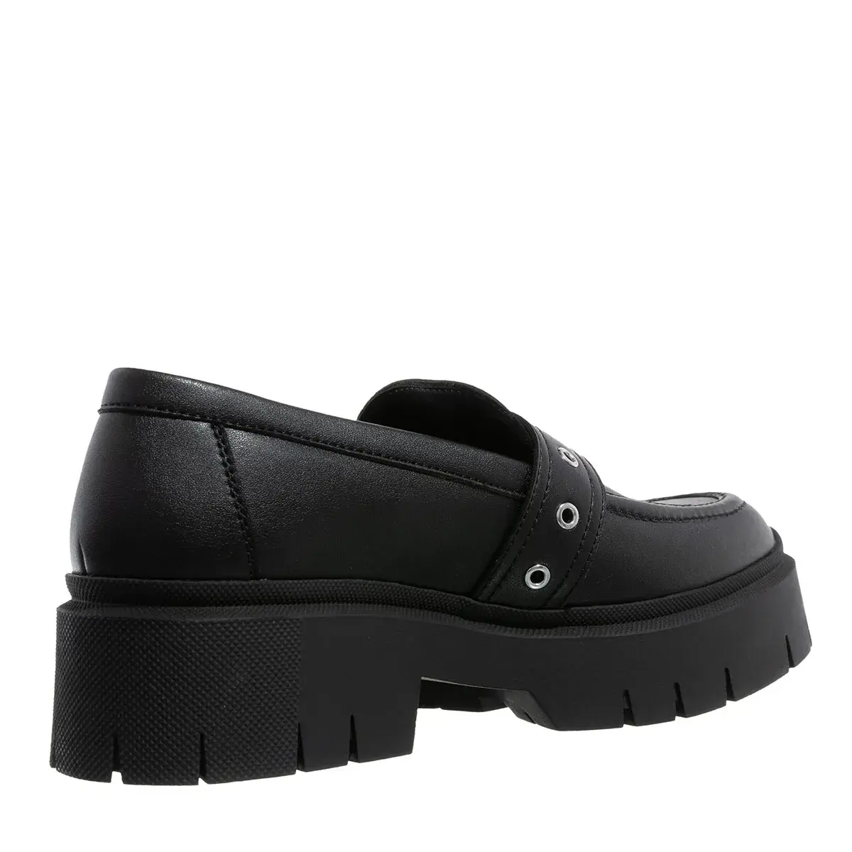 Klobiger Plateau-Loafer mit Schnalle