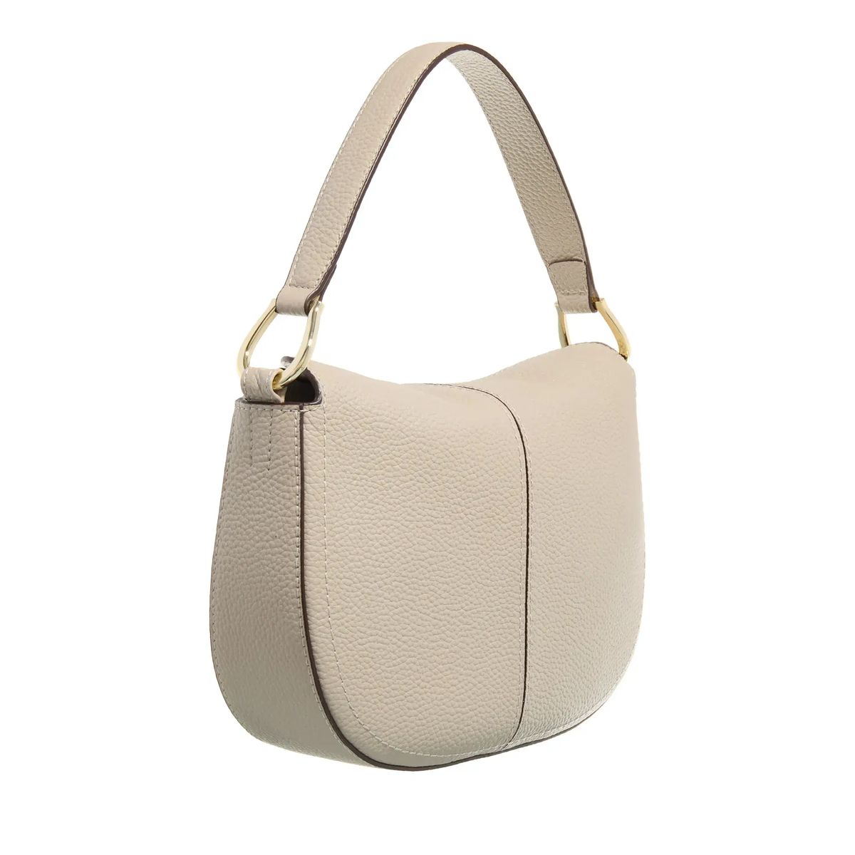 Elegante beige Lederschultertasche