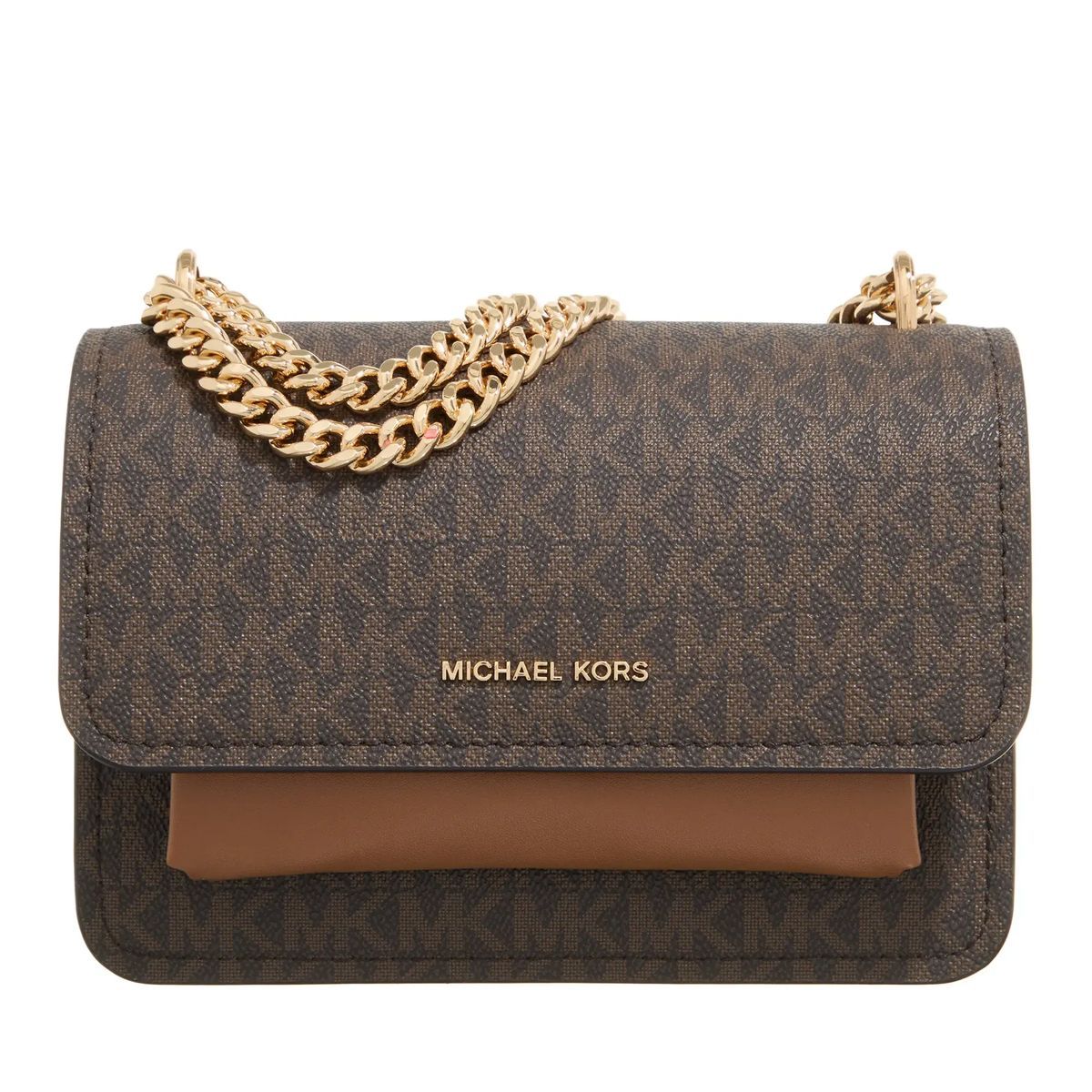 Crossbody Tasche mit Signature-Print und Kette