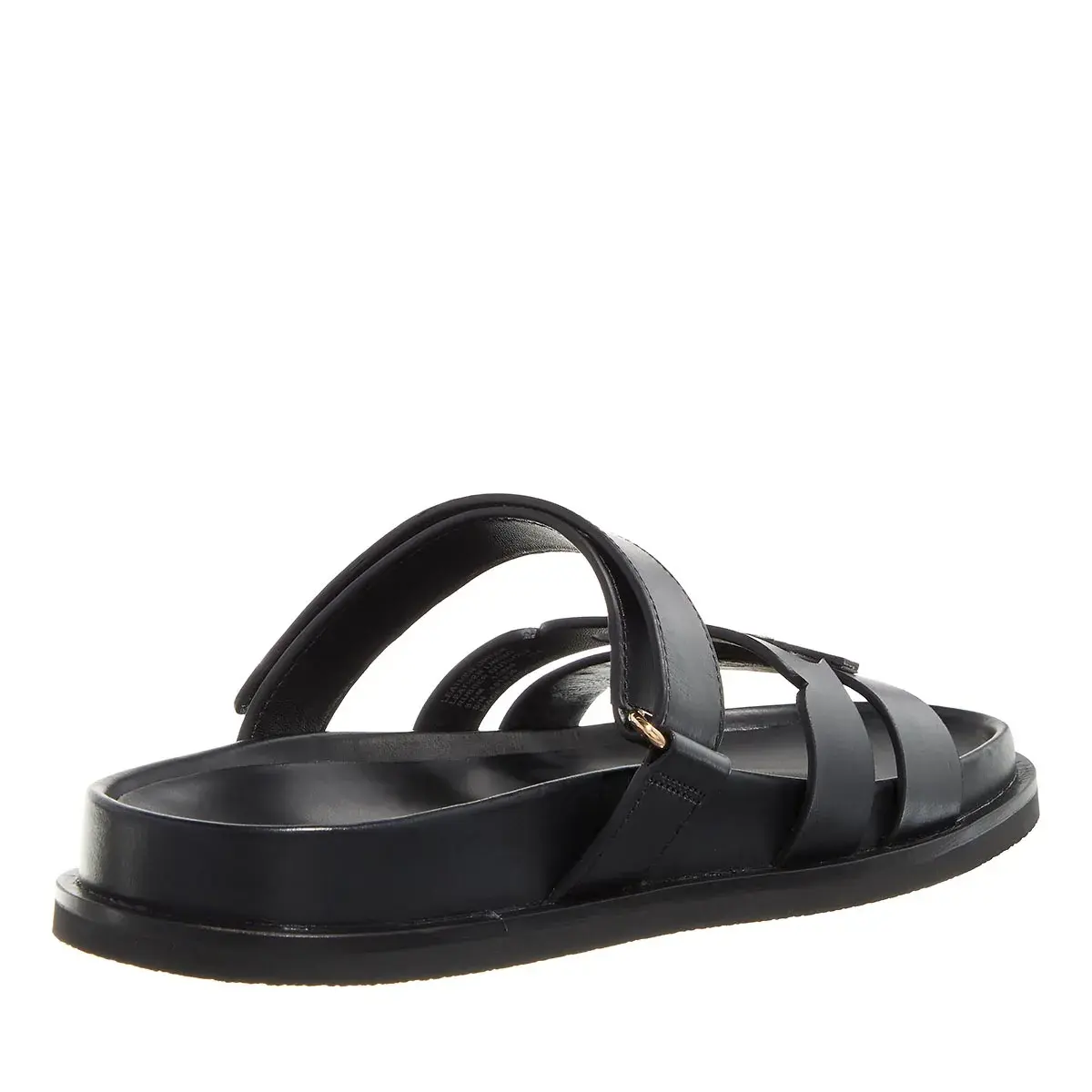 Sportliche Leder-Pantolette mit Logo