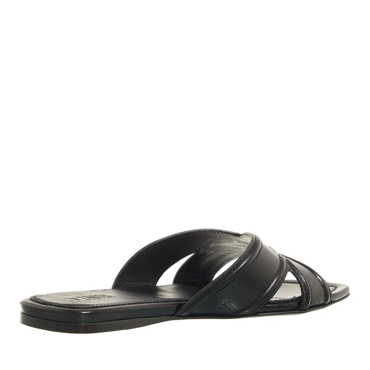 Elegante Pantoletten aus schwarzem Lackleder