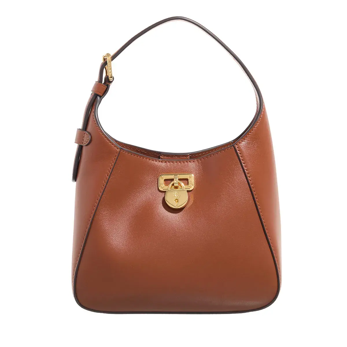 Leder Hobo Tasche mit Schloss-Detail