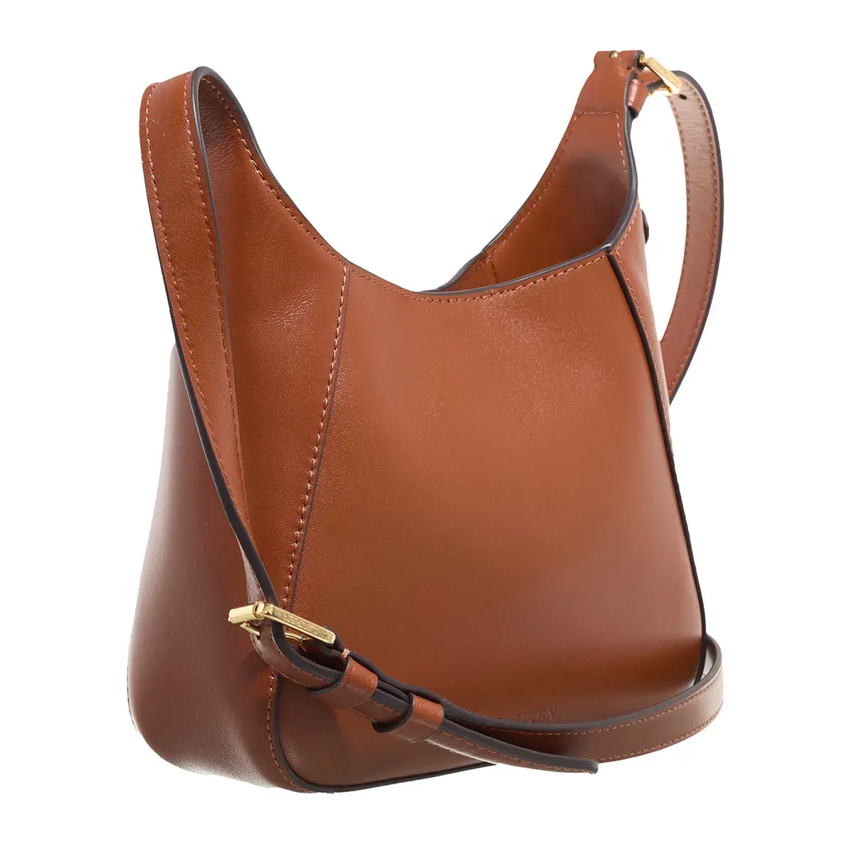 Leder Hobo Tasche mit Schloss-Detail