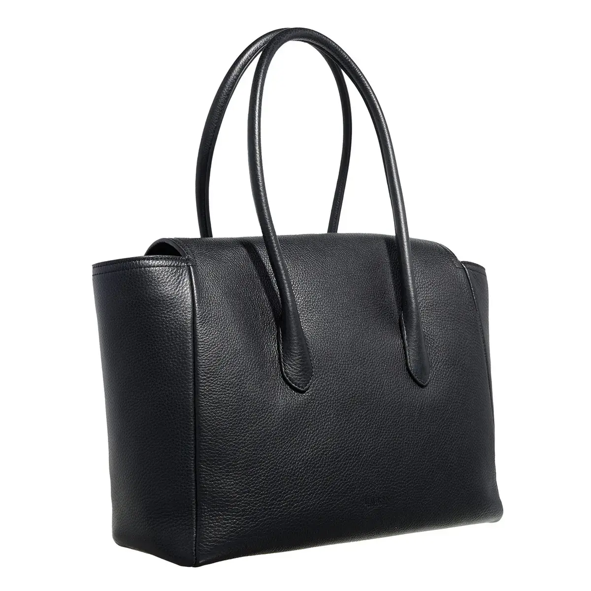 Strukturierte Leder Satchel mit Schloss