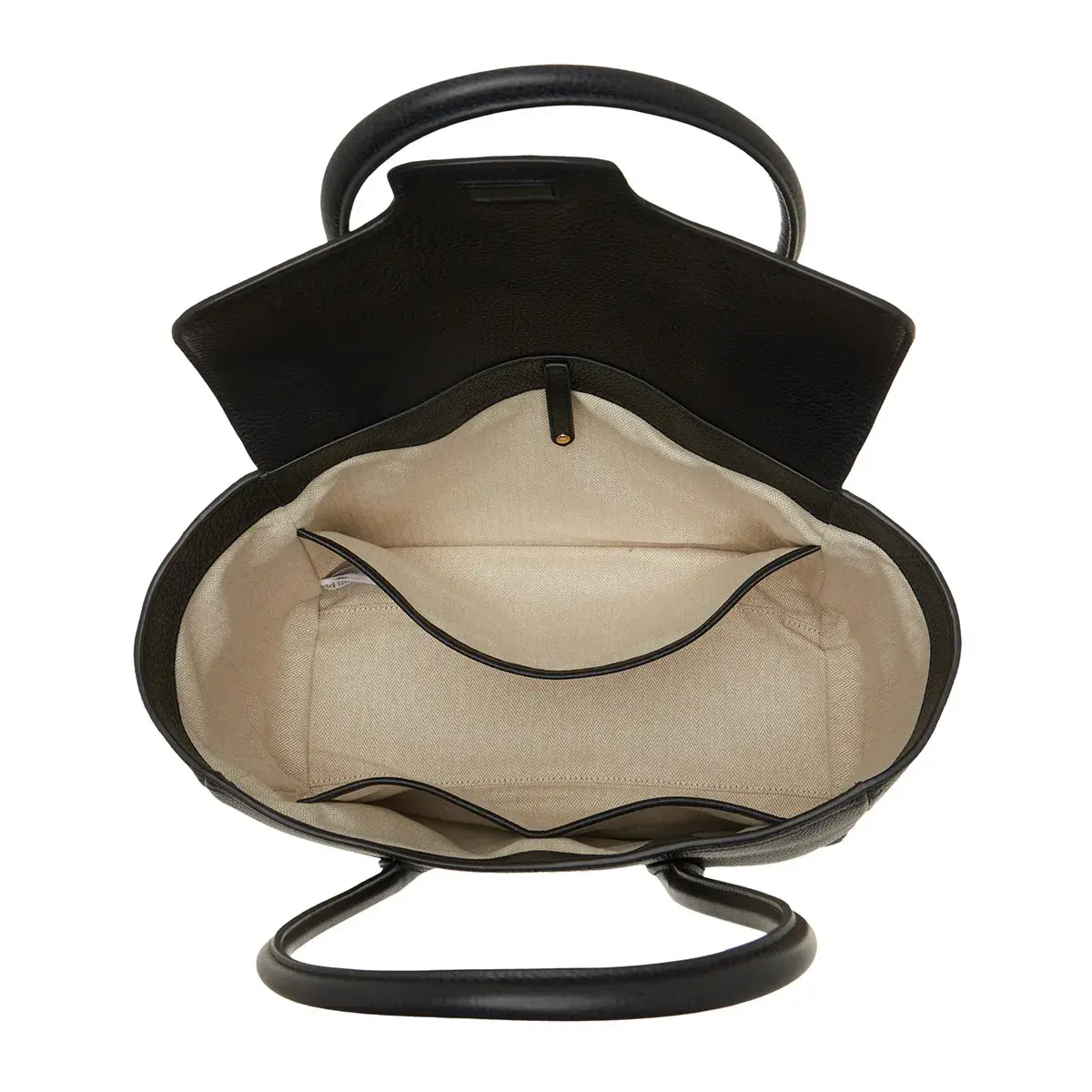 Strukturierte Leder Satchel mit Schloss
