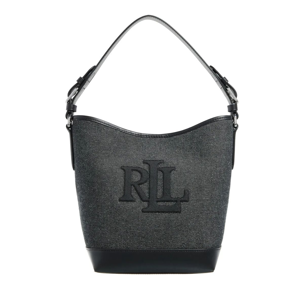 Bucket Bag aus strukturiertem Canvas mit Logo