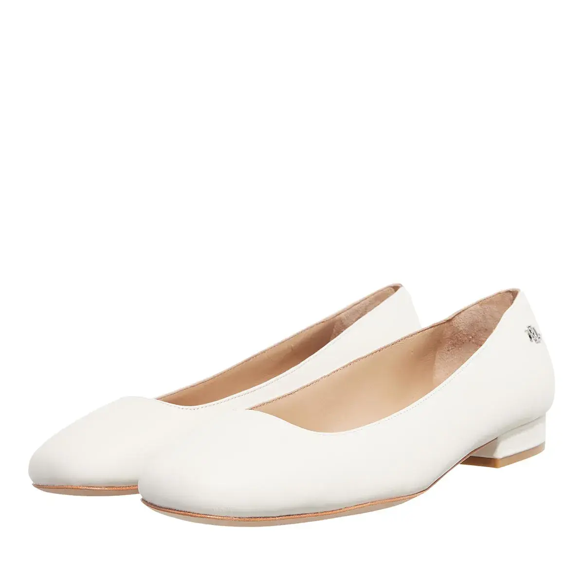 Elegante weiße Ballerinas aus Leder