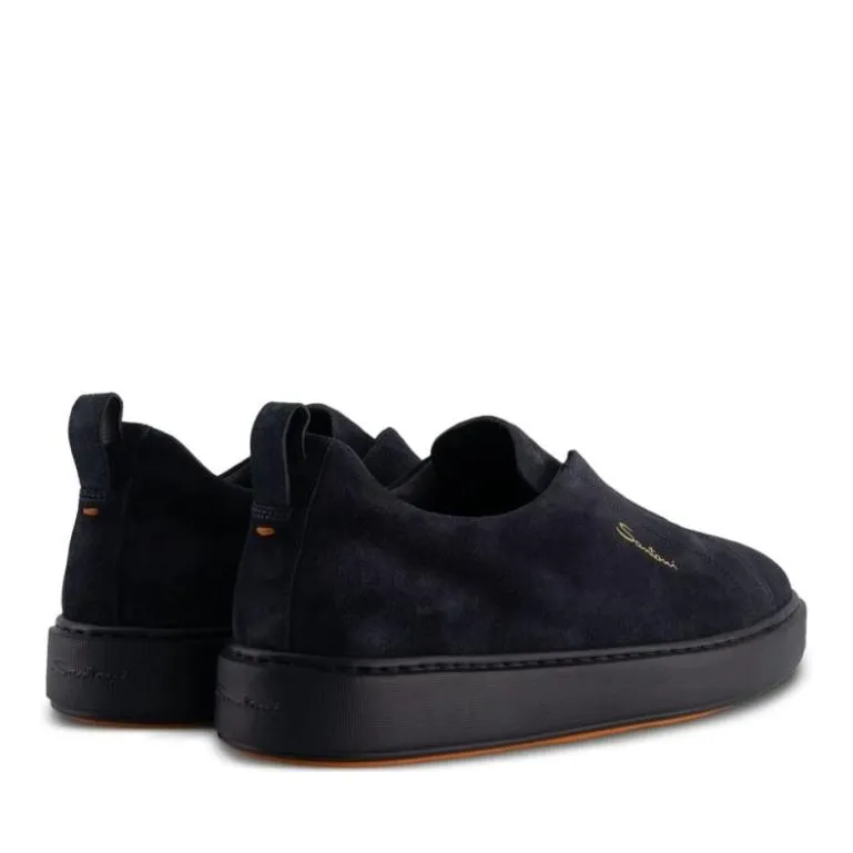 Wildleder-Slipper-Sneakers mit Logo