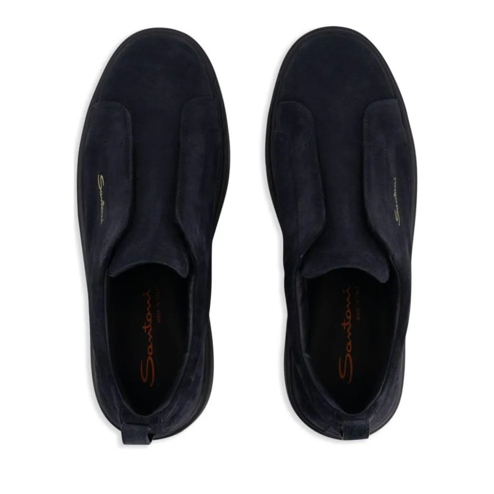Wildleder-Slipper-Sneakers mit Logo