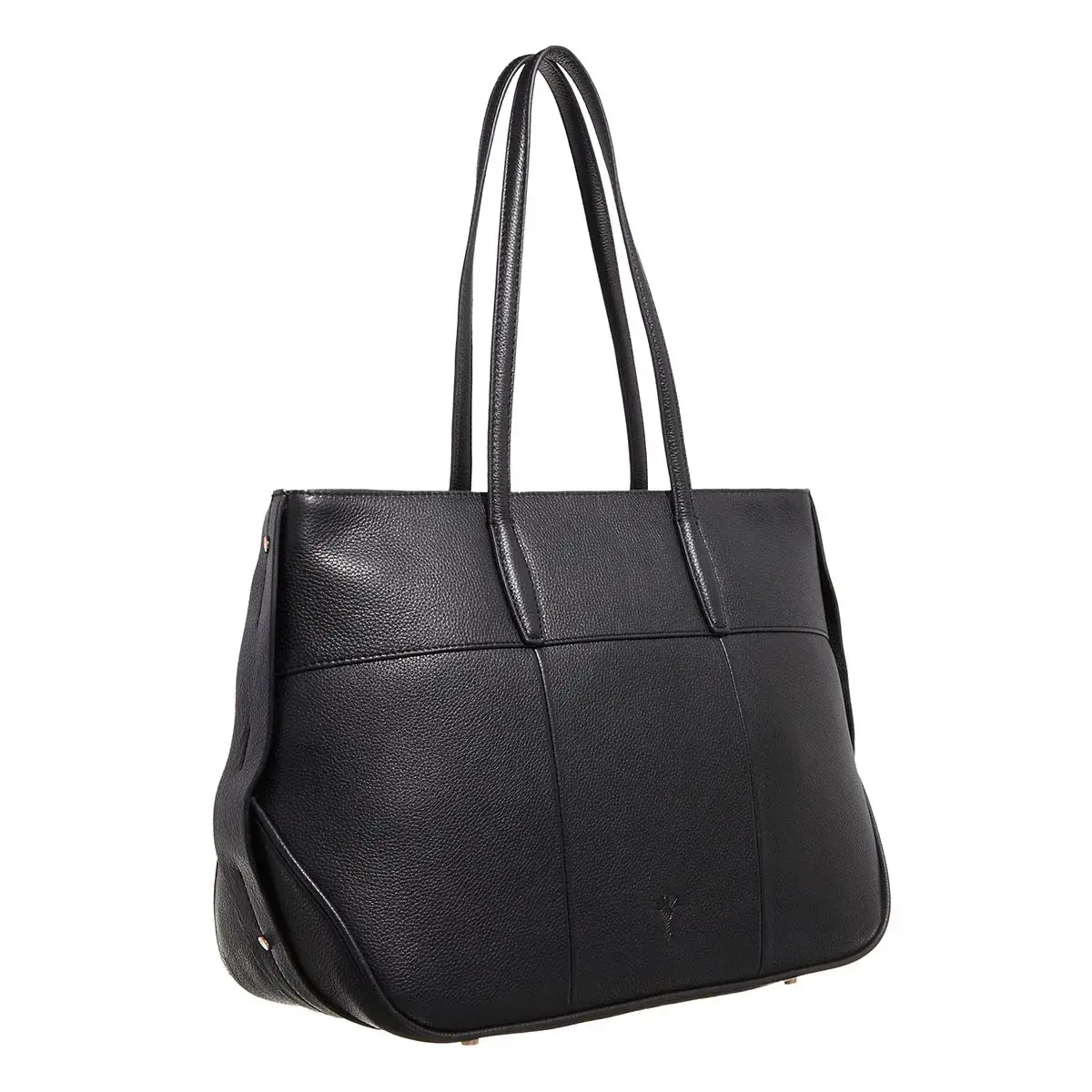 Strukturierte Leder-Shopper-Tasche