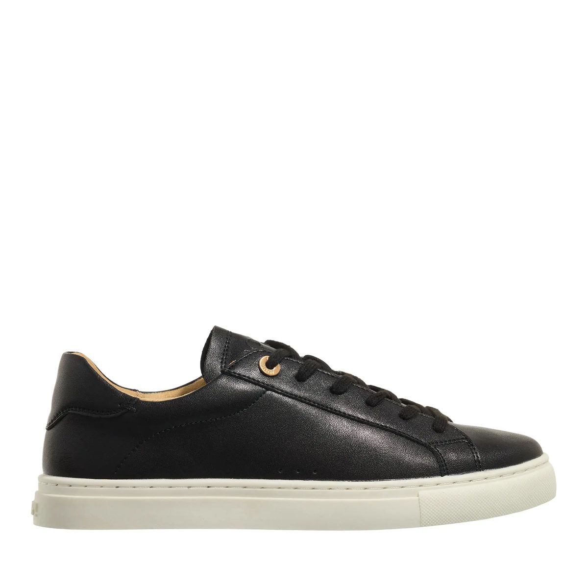 Elegante schwarze Leder-Sneakers