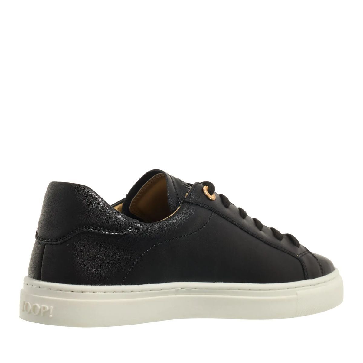 Elegante schwarze Leder-Sneakers