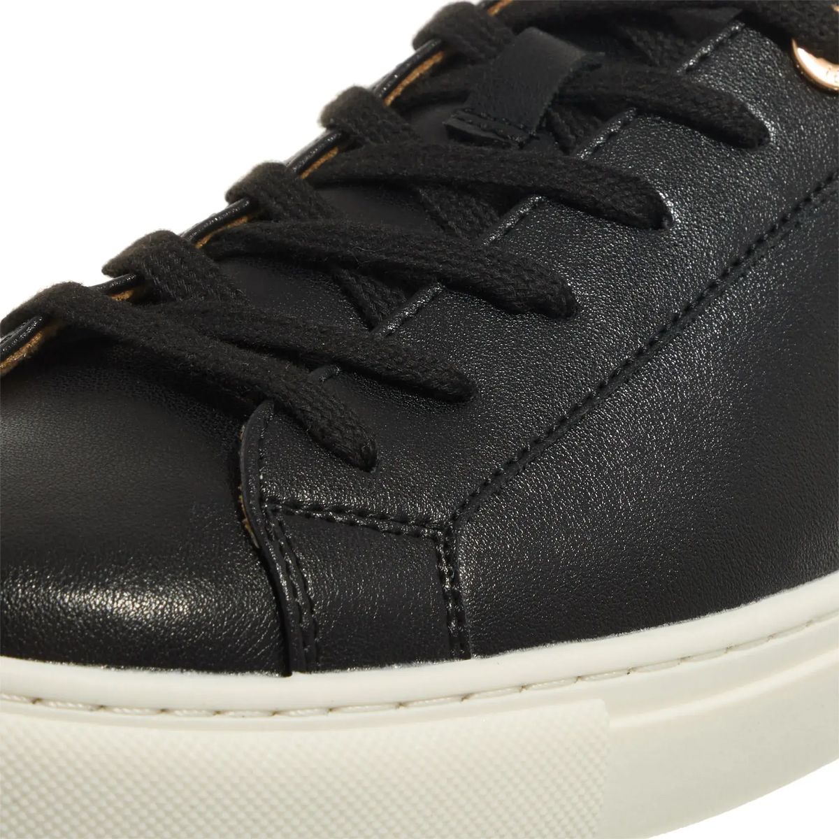Elegante schwarze Leder-Sneakers