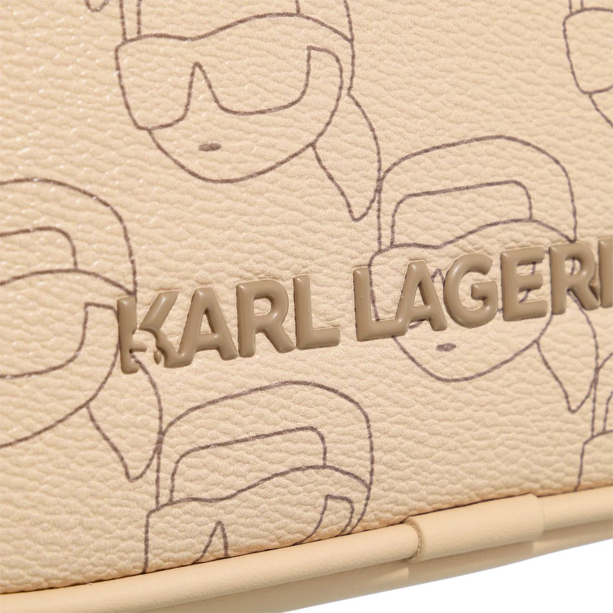 Beige Kamera Umhängetasche mit Anhänger