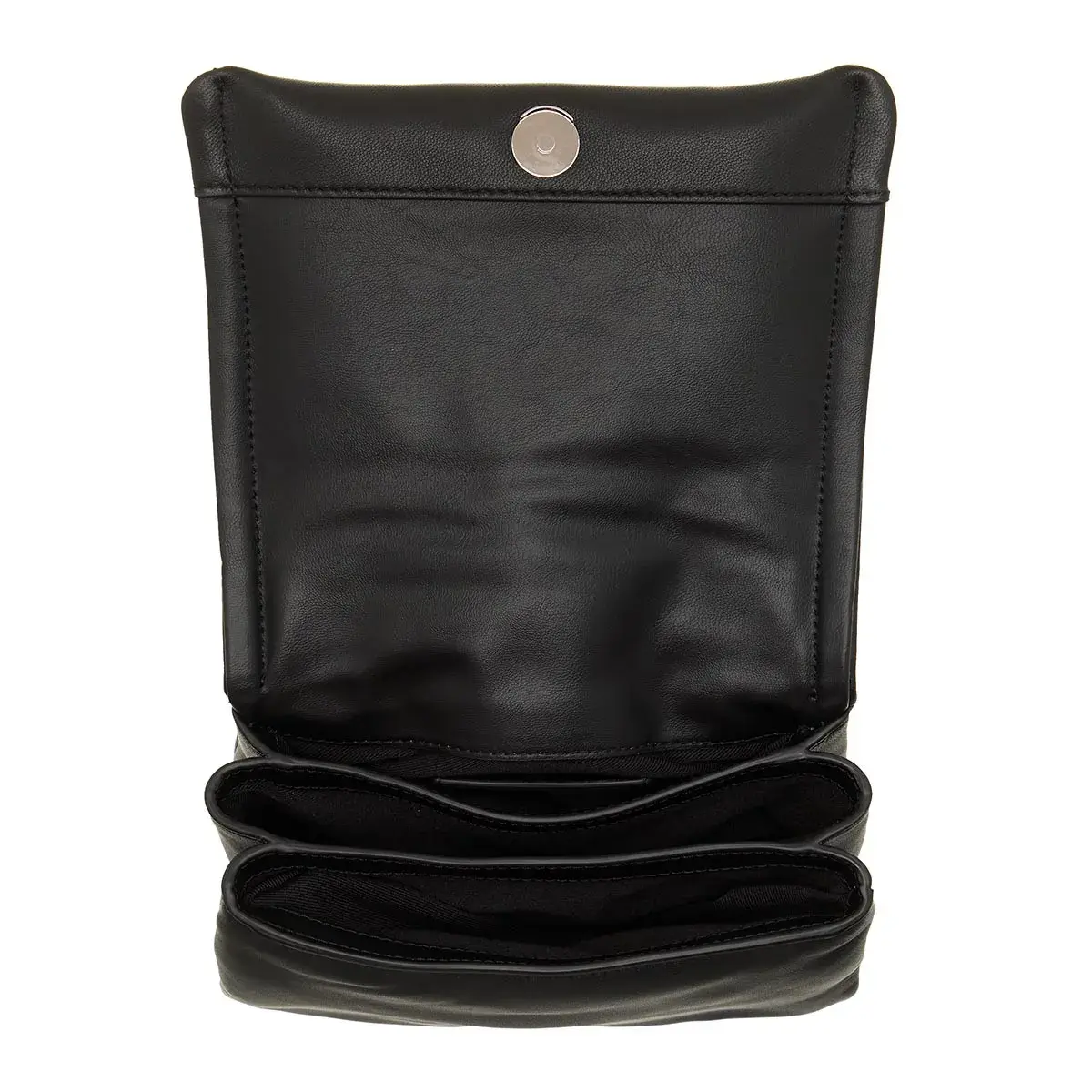 Gesteppte Leder-Crossbody-Tasche mit Kette