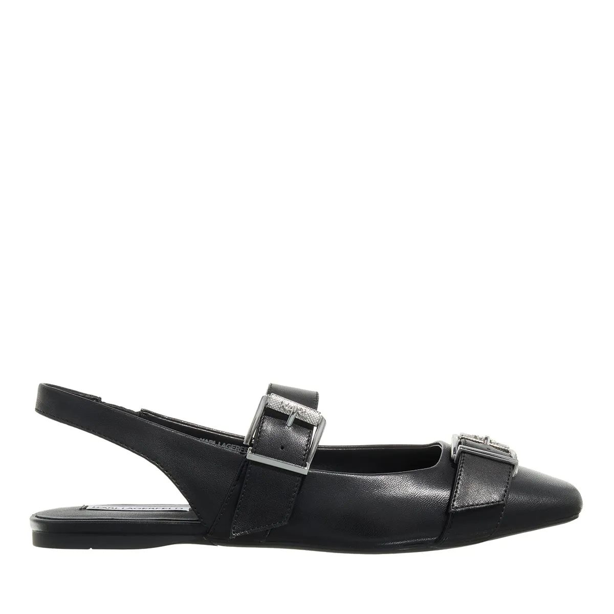 Slingpumps mit Schnalle und spitzer Zehenpartie