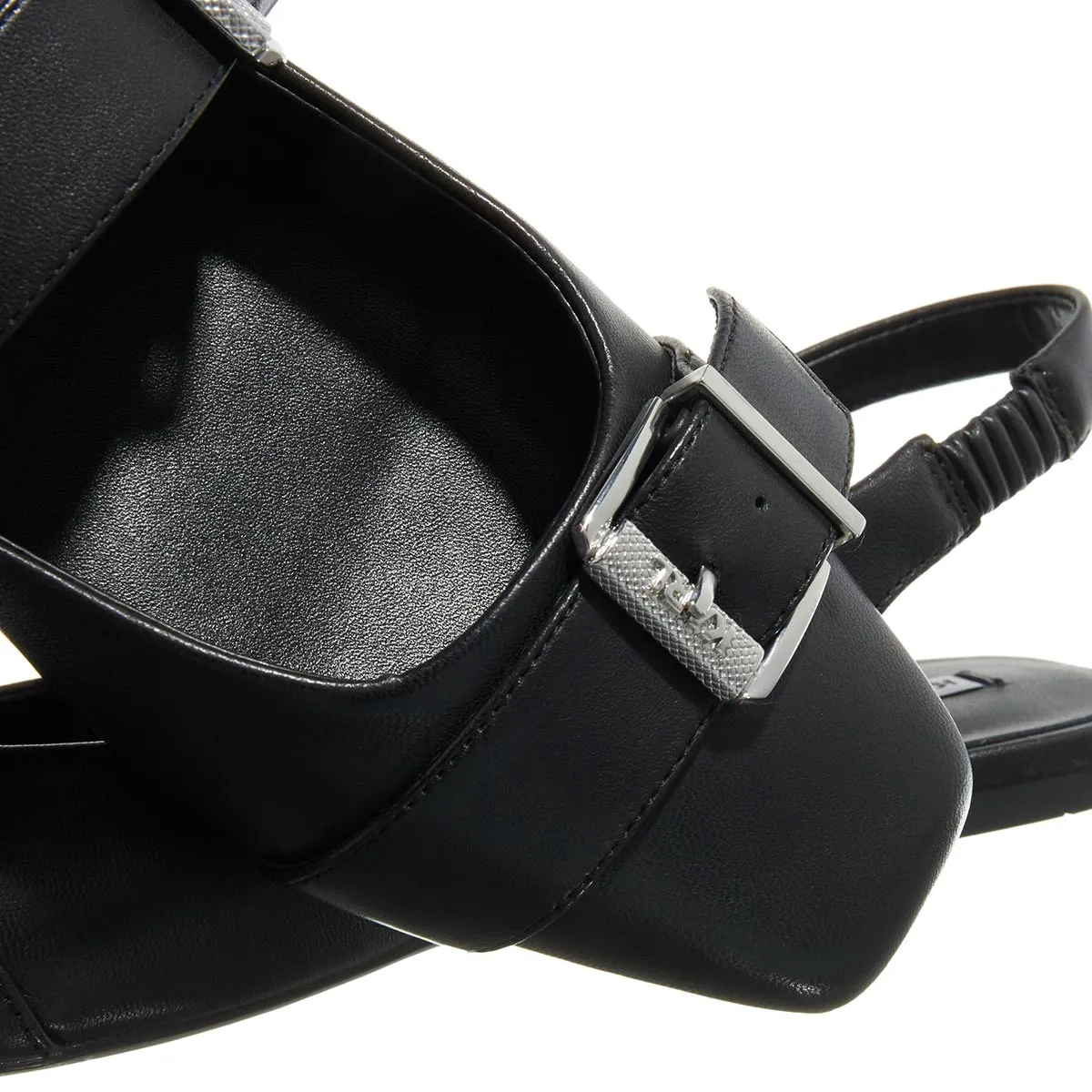 Slingpumps mit Schnalle und spitzer Zehenpartie