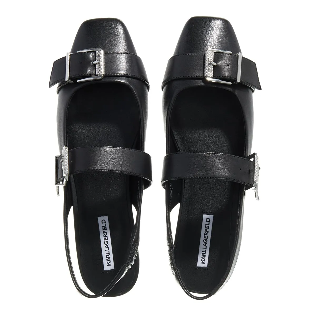 Slingpumps mit Schnalle und spitzer Zehenpartie