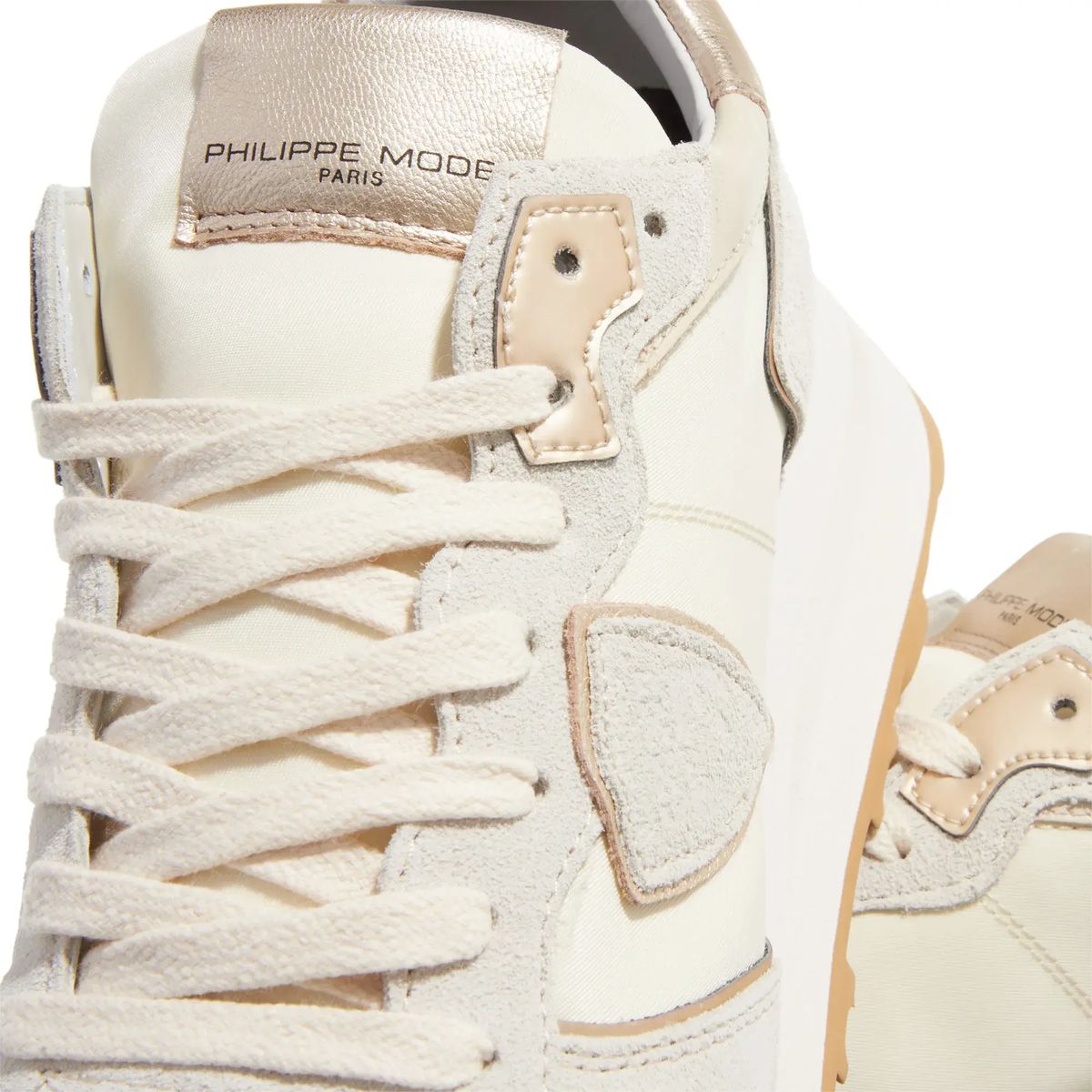 Beige Low-Top Mode-Sneakers