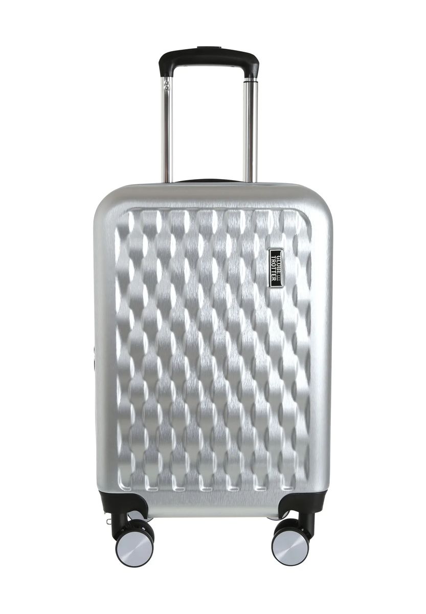 GLOBETROTTER 4-Doppelrollen-Trolley, Hartschale, TSA-Zahlenschloss, silber, 56