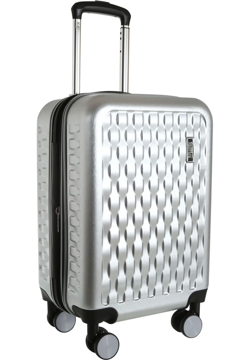 GLOBETROTTER 4-Doppelrollen-Trolley, Hartschale, TSA-Zahlenschloss, silber, 56