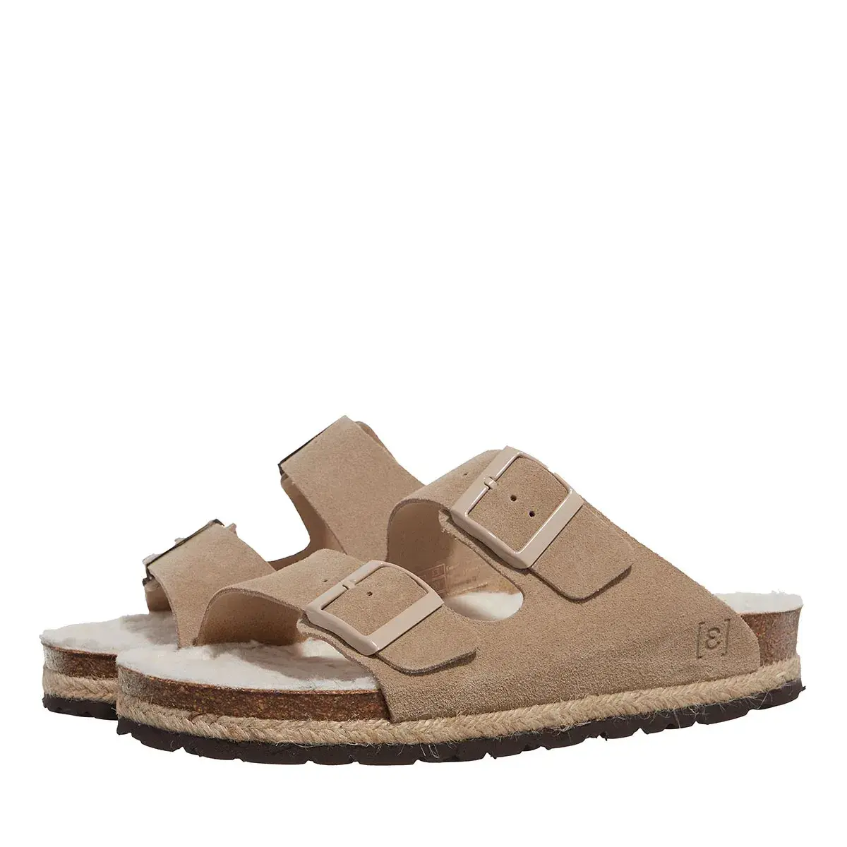 Furry Wildleder Espadrille Sandalen