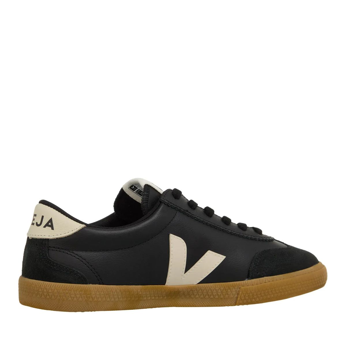 Low-Top Leder Sneaker mit Wildlederdetails