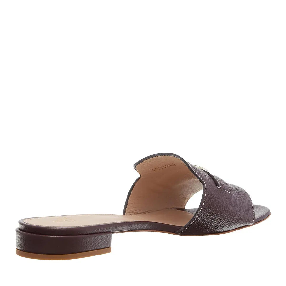 Leder Logo Pantolette