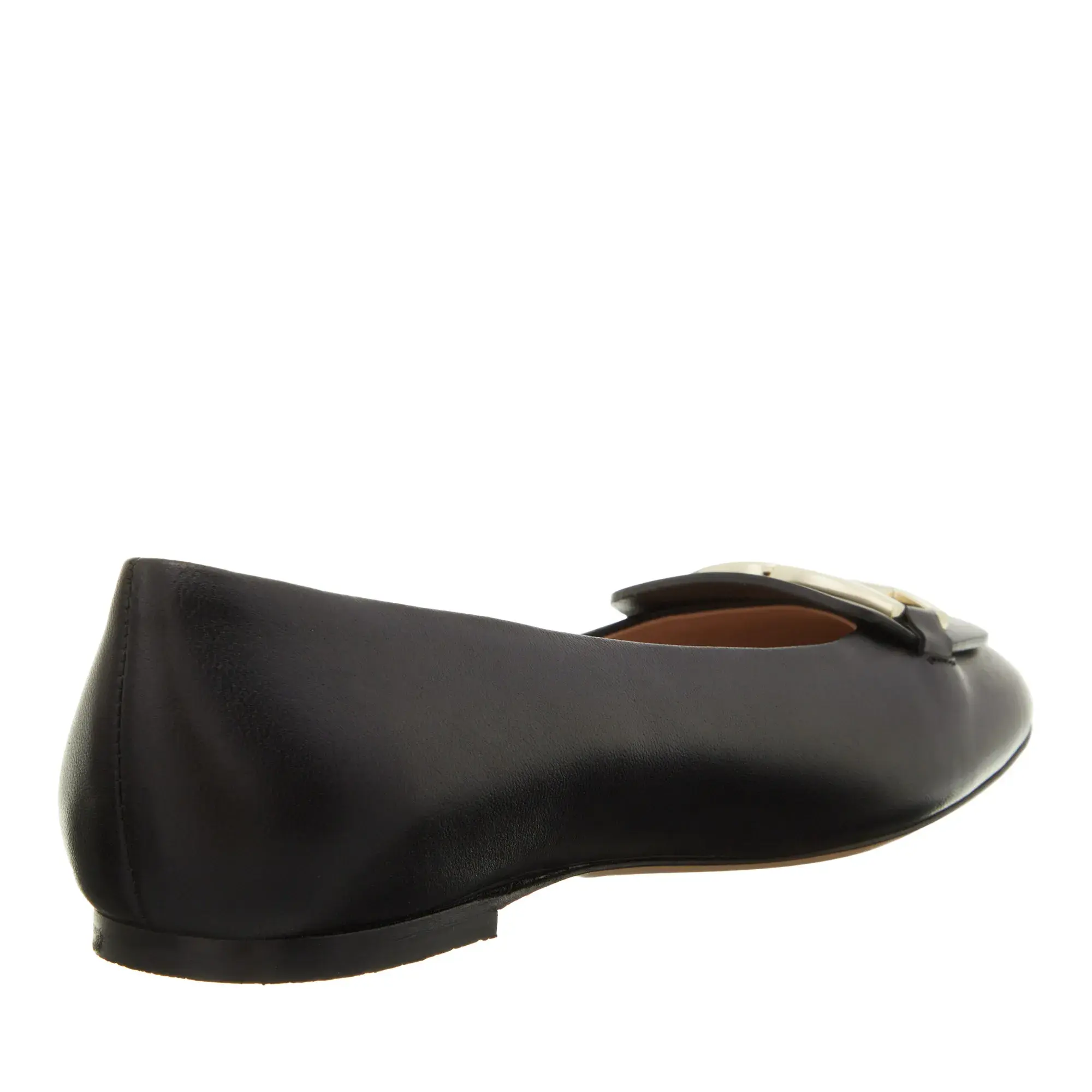 Klassische Leder Ballerinas mit Schnalle