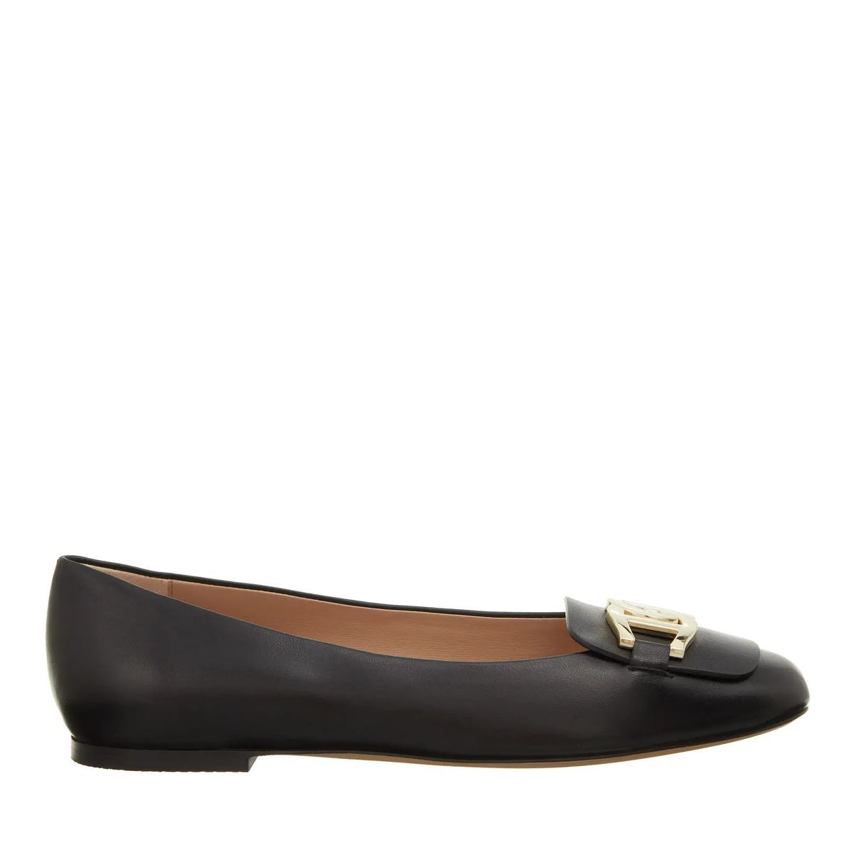 Klassische Leder Ballerinas mit Schnalle