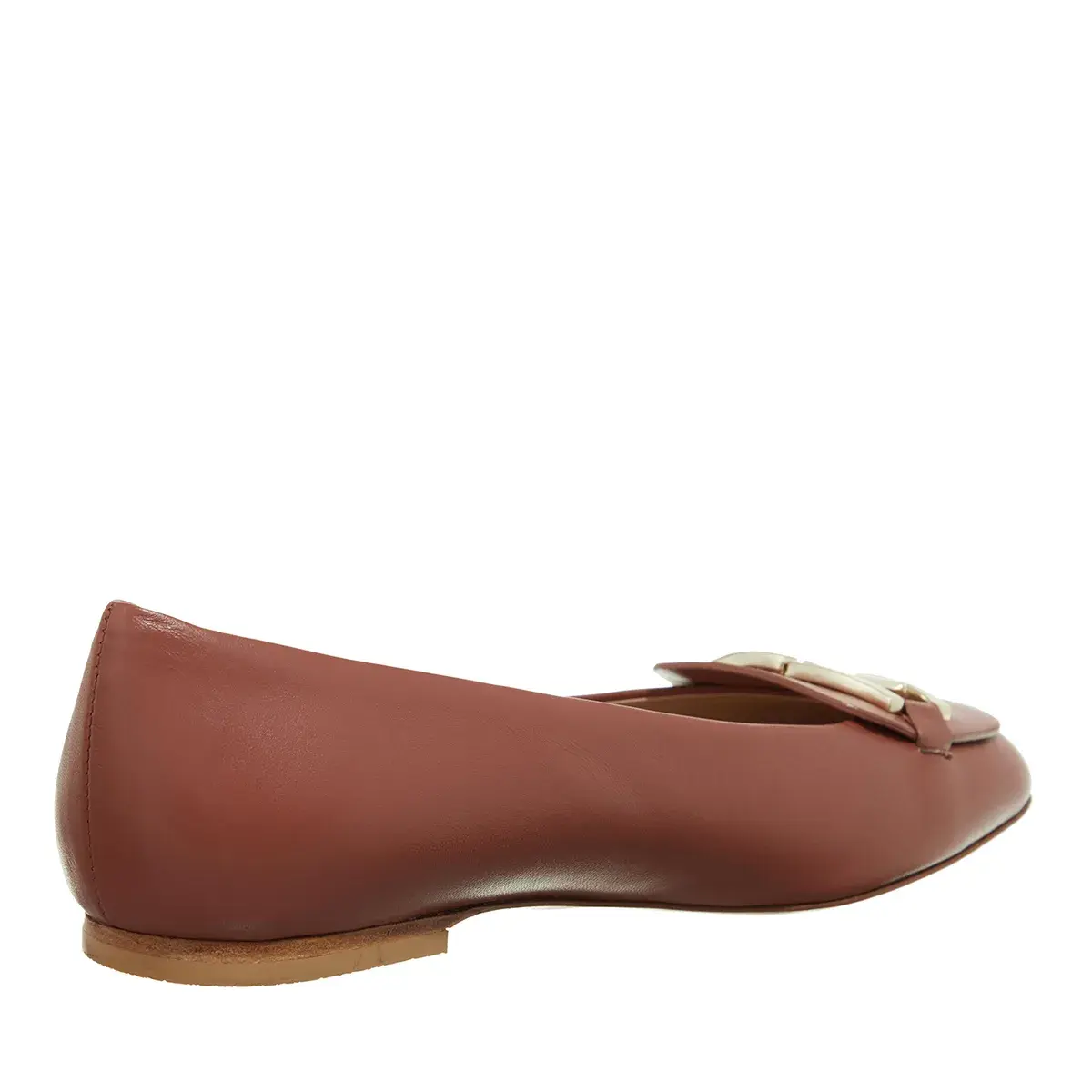 Klassische Ballerinas aus Leder mit Schnalle