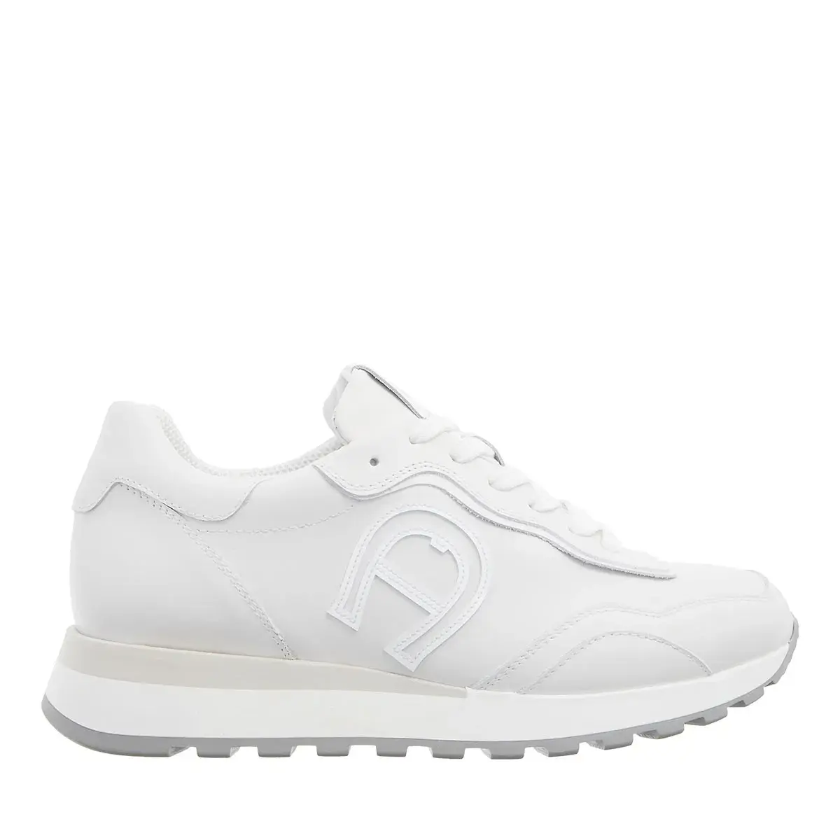 Weißer Leder-Low-Top-Fashion-Sneaker