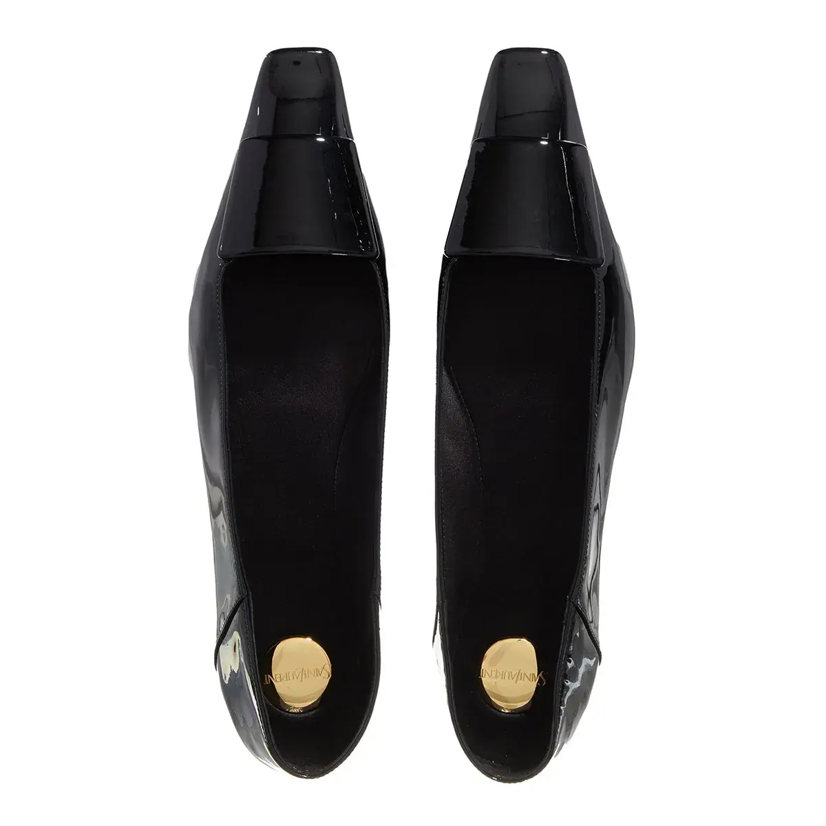 Elegante Ballerinas aus Lackleder mit Riemchen