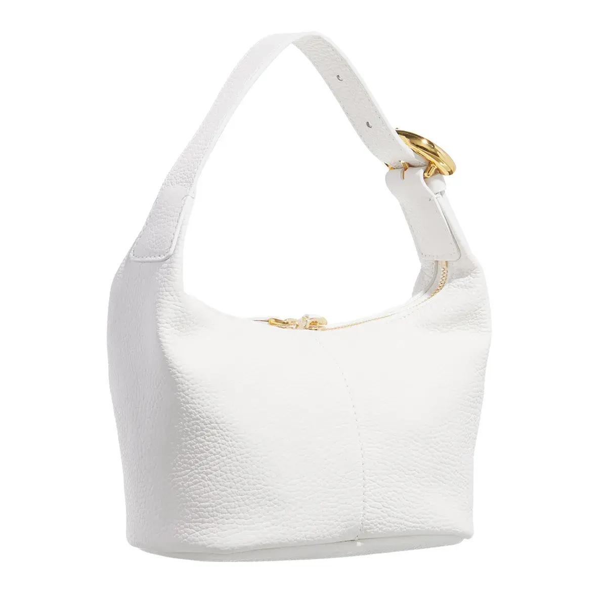 Fernanda weiße Hobo-Tasche aus Leder
