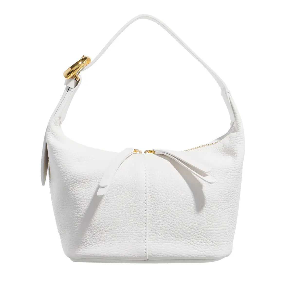 Fernanda weiße Hobo-Tasche aus Leder