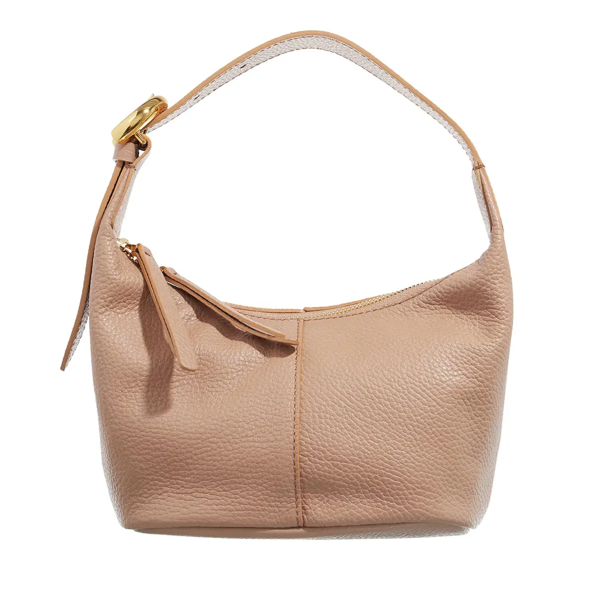 Strukturierte Schultertasche aus Leder