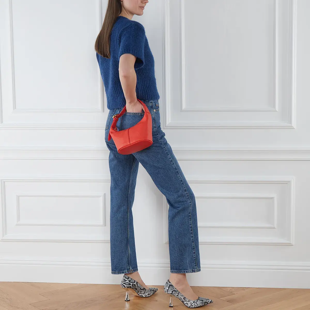 Lebhafte Leder Hobo-Tasche mit Griff