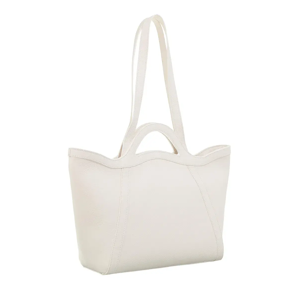 Minimalistische Ledertasche mit Henkeln