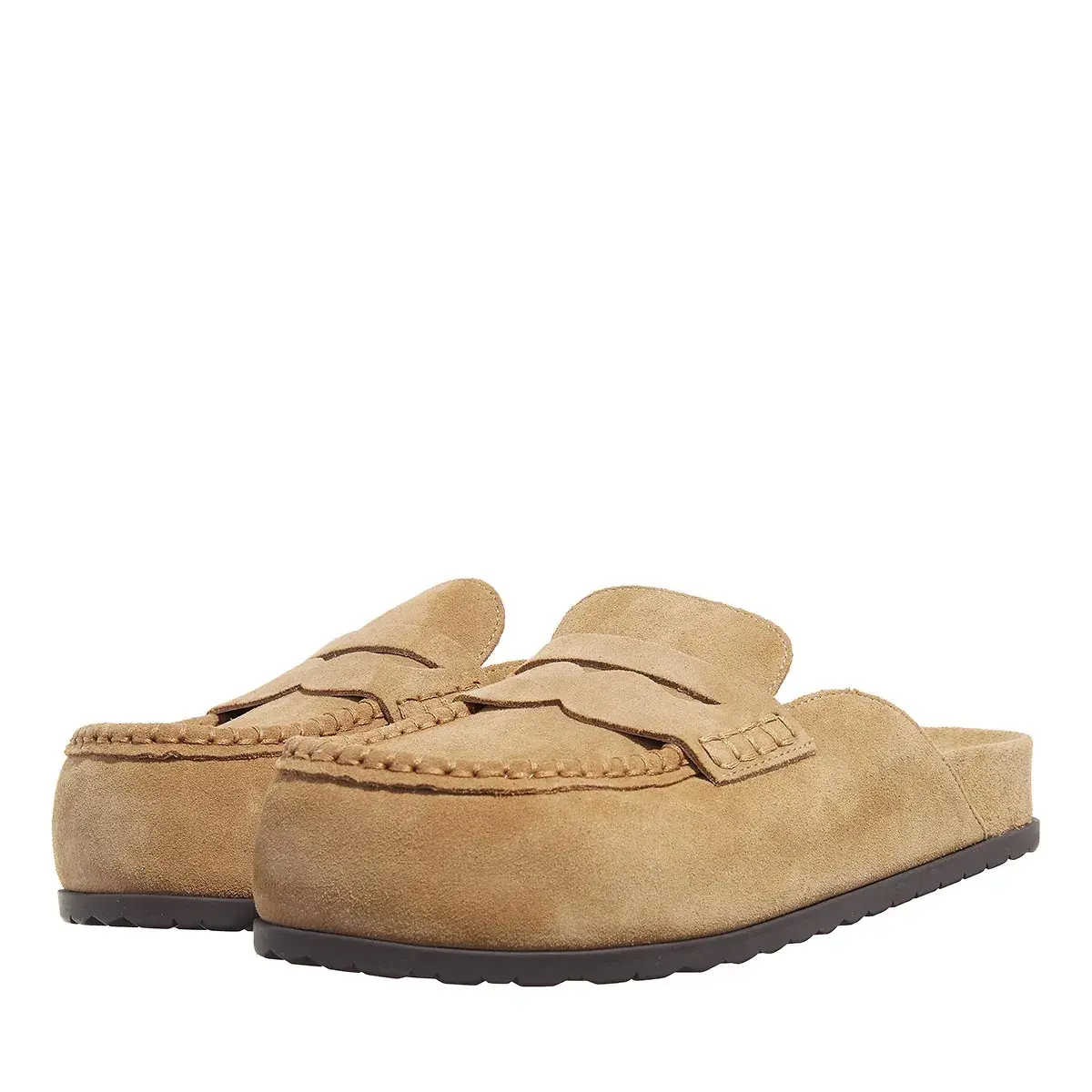 Penny Loafer Pantoletten aus Wildleder